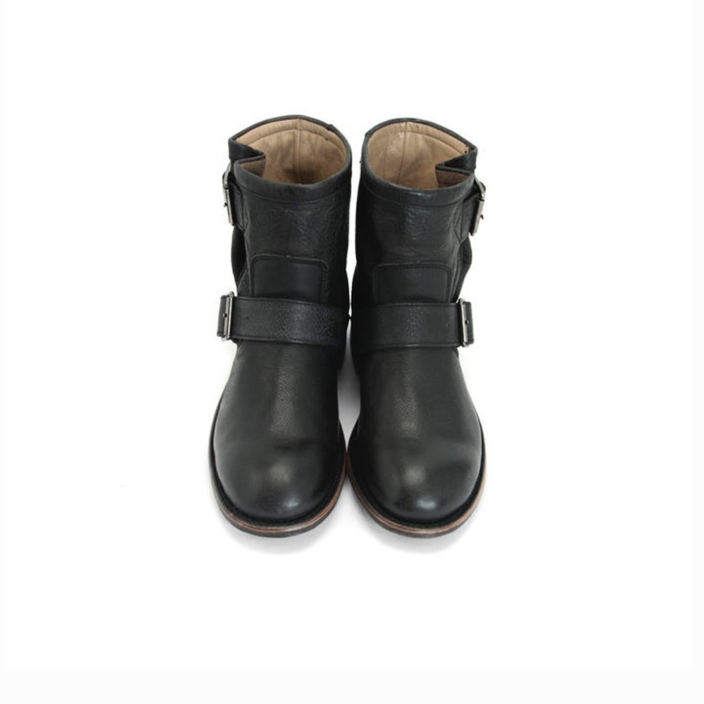 John Fluevog Living Mona Pebbled Leather Engineer